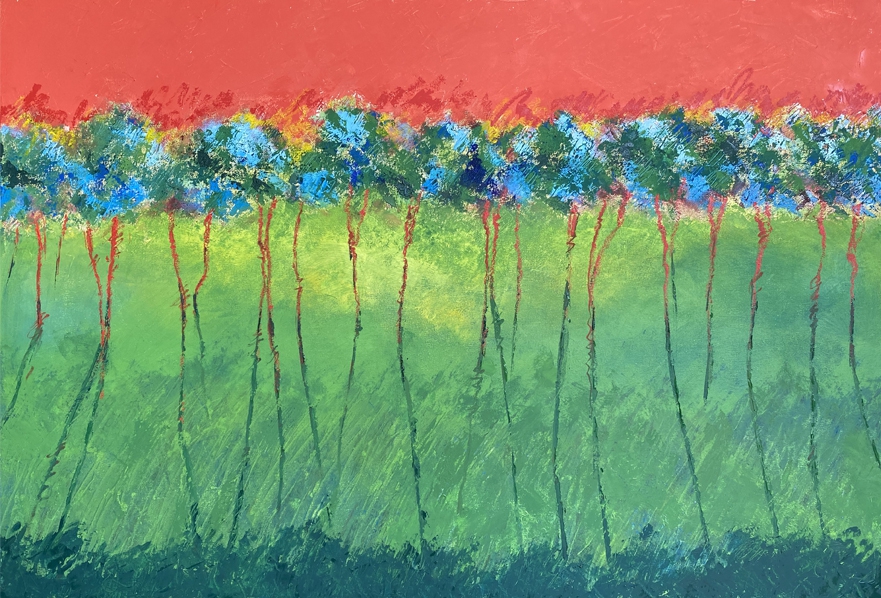 Red Tree Line by Rose marie James