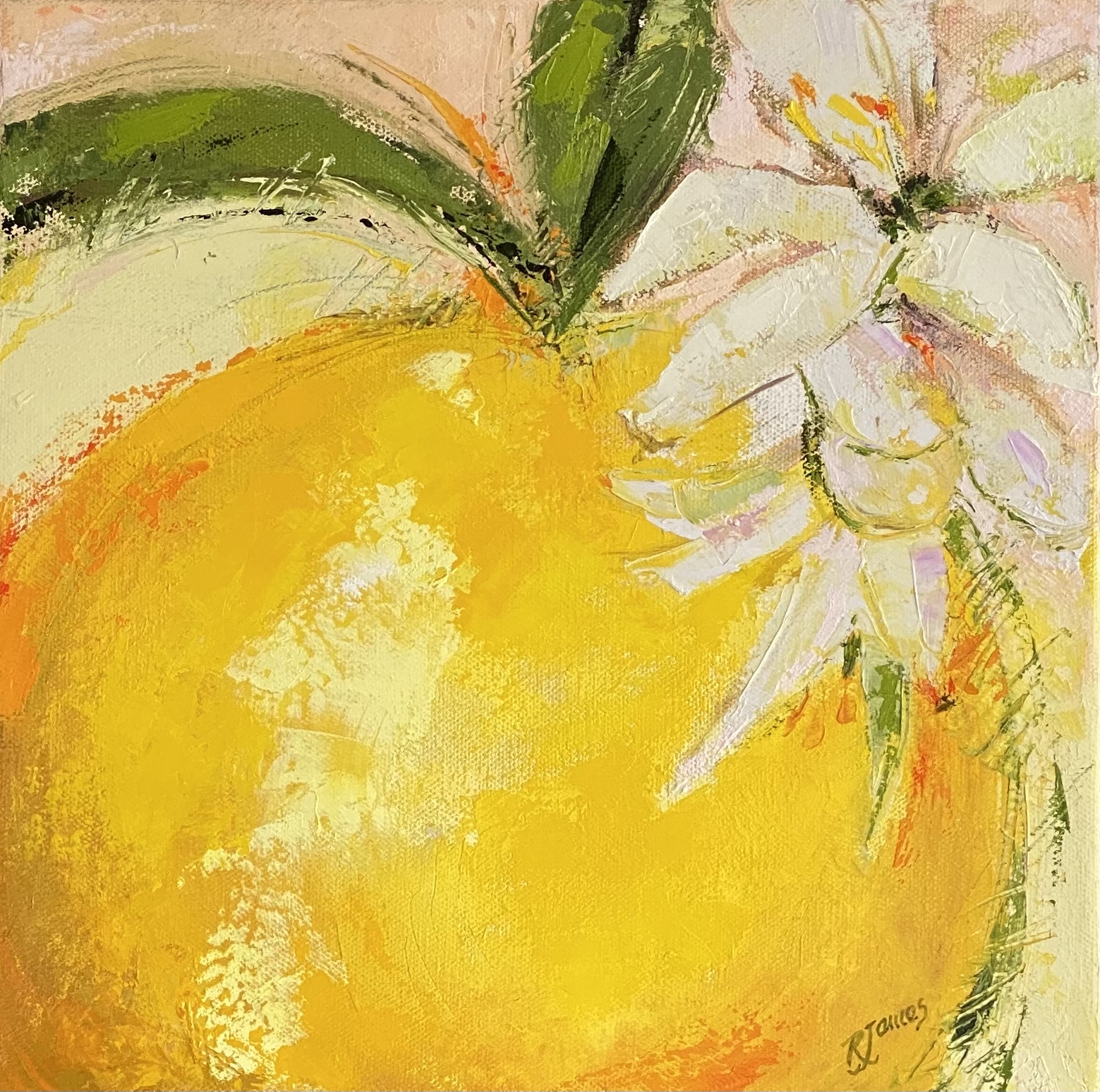 Click here to view Lemon With Blossoms by Rose marie James